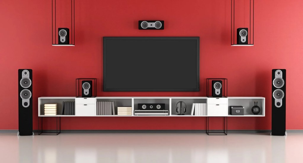 a soundbar and a surround