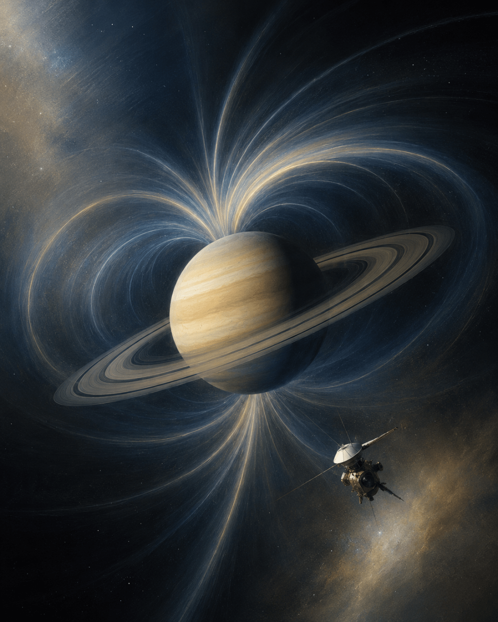 Saturn's Magnetic, magnetic shield, saturn, cassini