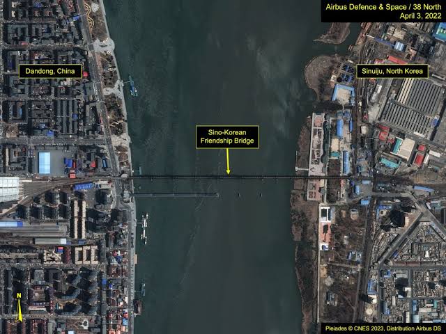 River Bridge, Yalu River, China, South Korea